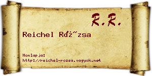 Reichel Rózsa névjegykártya